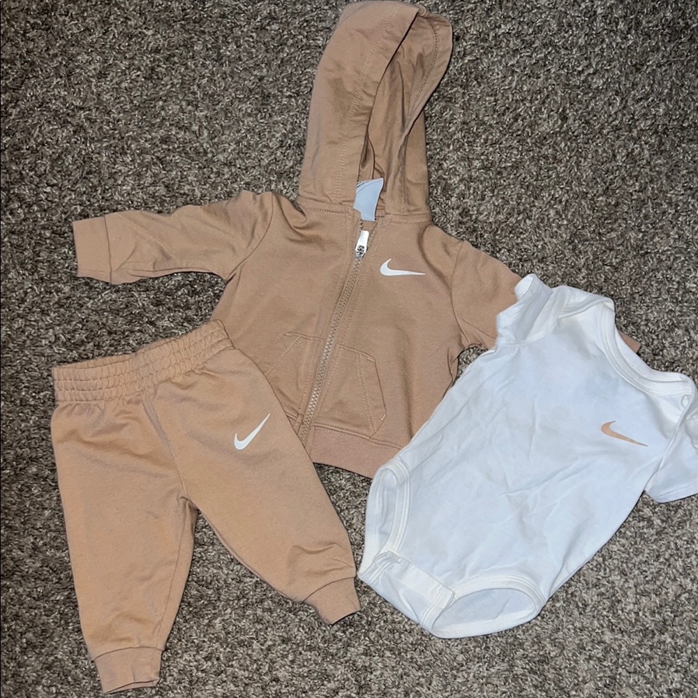 Tan Baby Tracksuit with Onesie